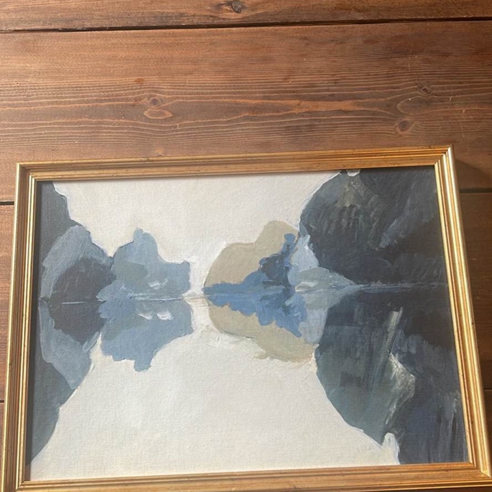 Threshold by Studio McGee Abstract Framed Art with Gold Frame